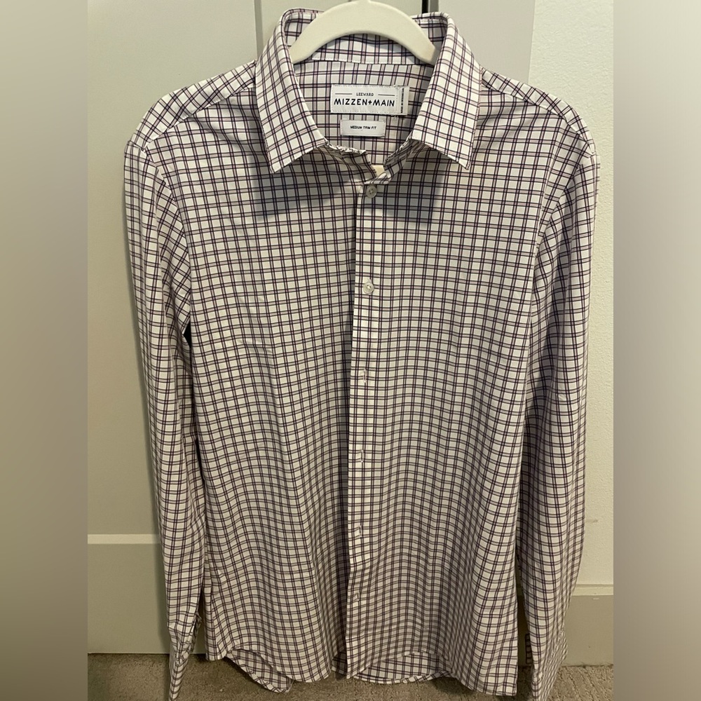 Mizzen and Main Red and Blue Check Shirt